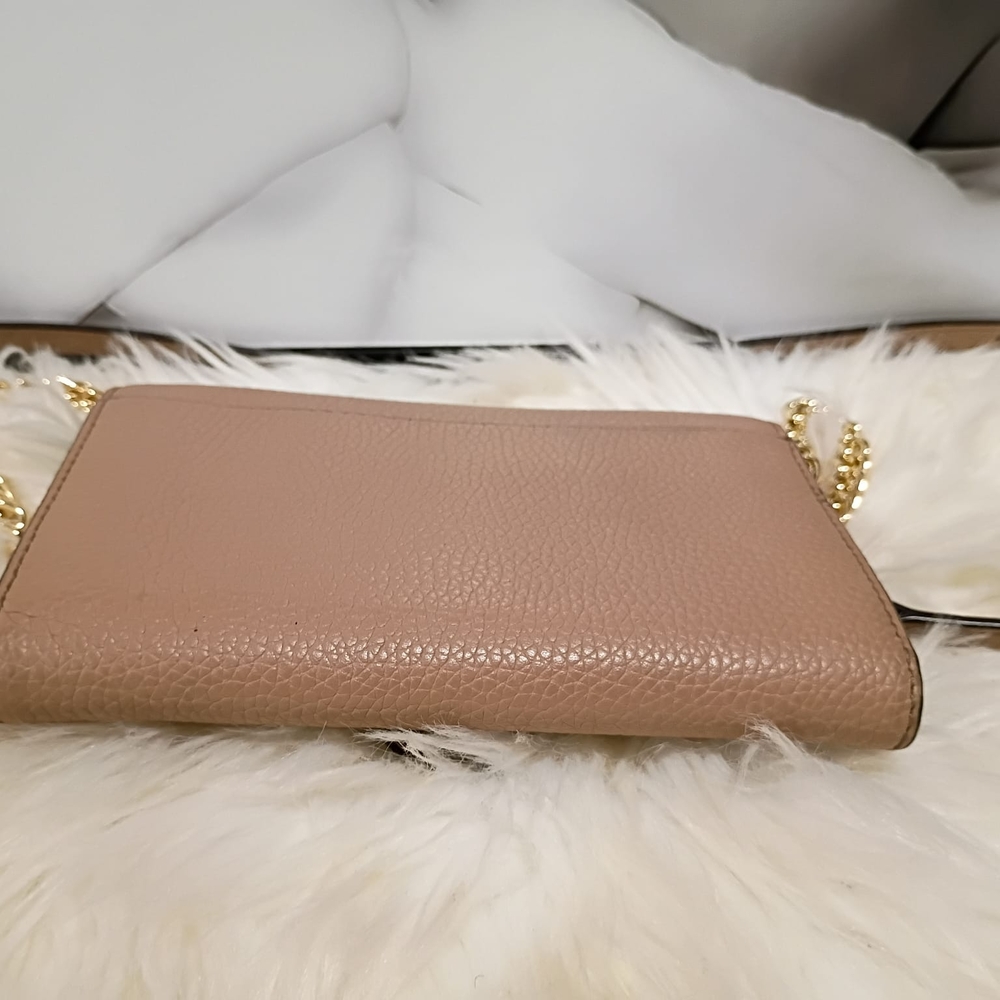 Michael Kors Taupe Crossbody Bag with Gold Accents - Picture 5 of 11
